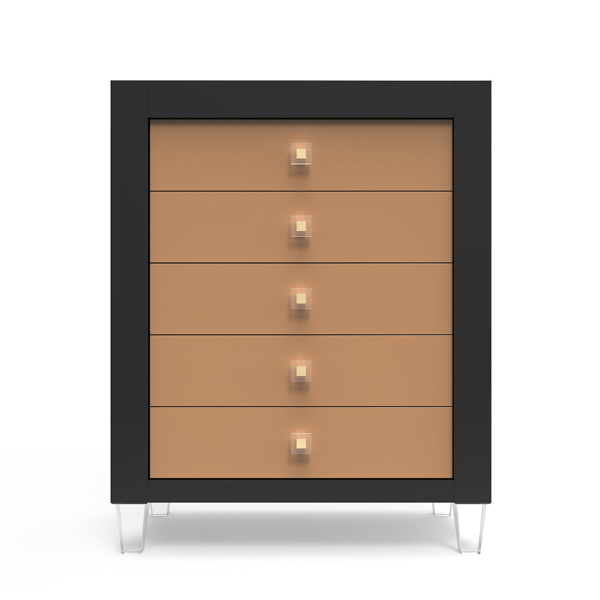 Comodă Înaltă Millenario din Lemn Masiv cu 5 Sertare