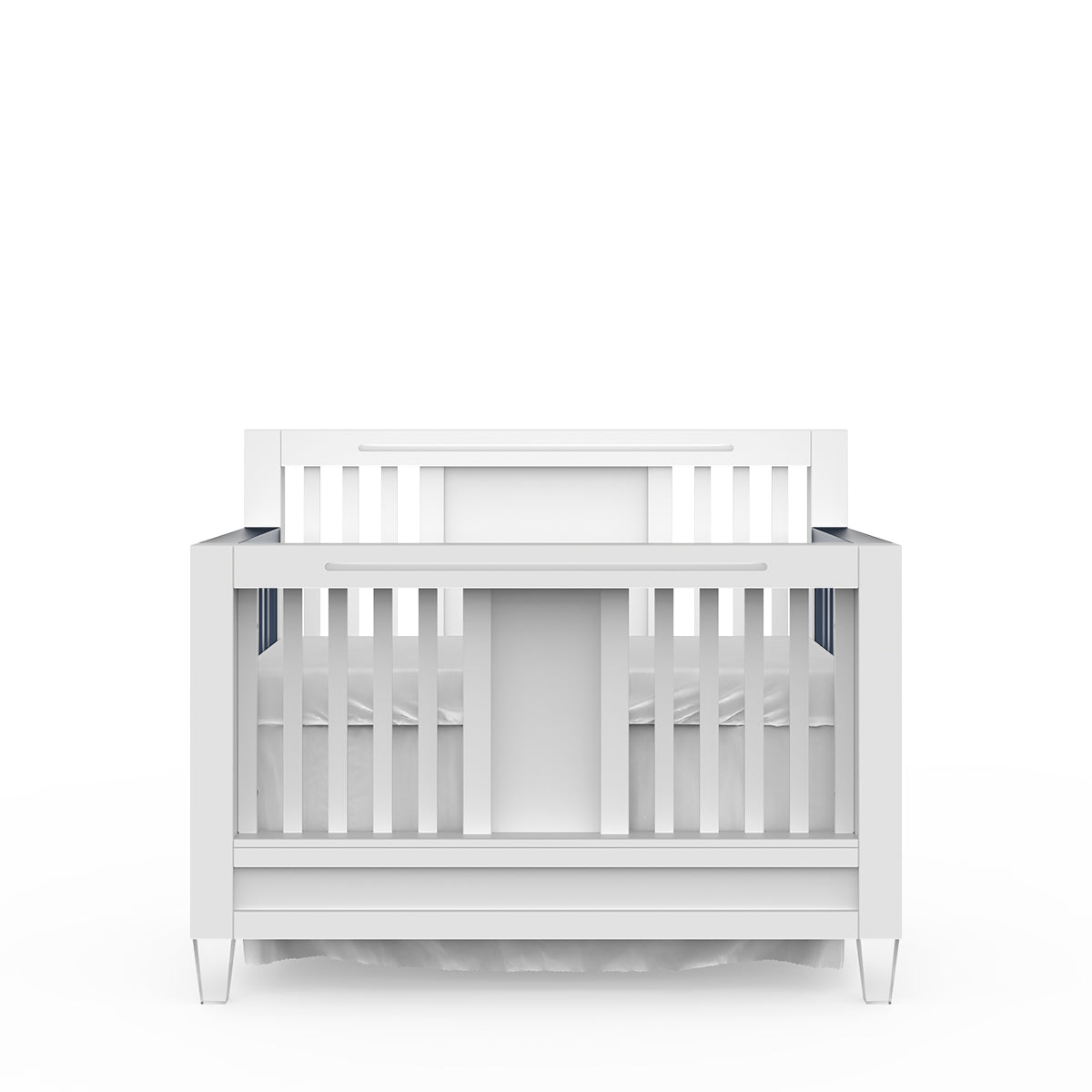 Pătuț bebe din Lemn Masiv Convertibil Design Modern 4-în-1, Evolutiv de la Bebelus la Adult, Millenario