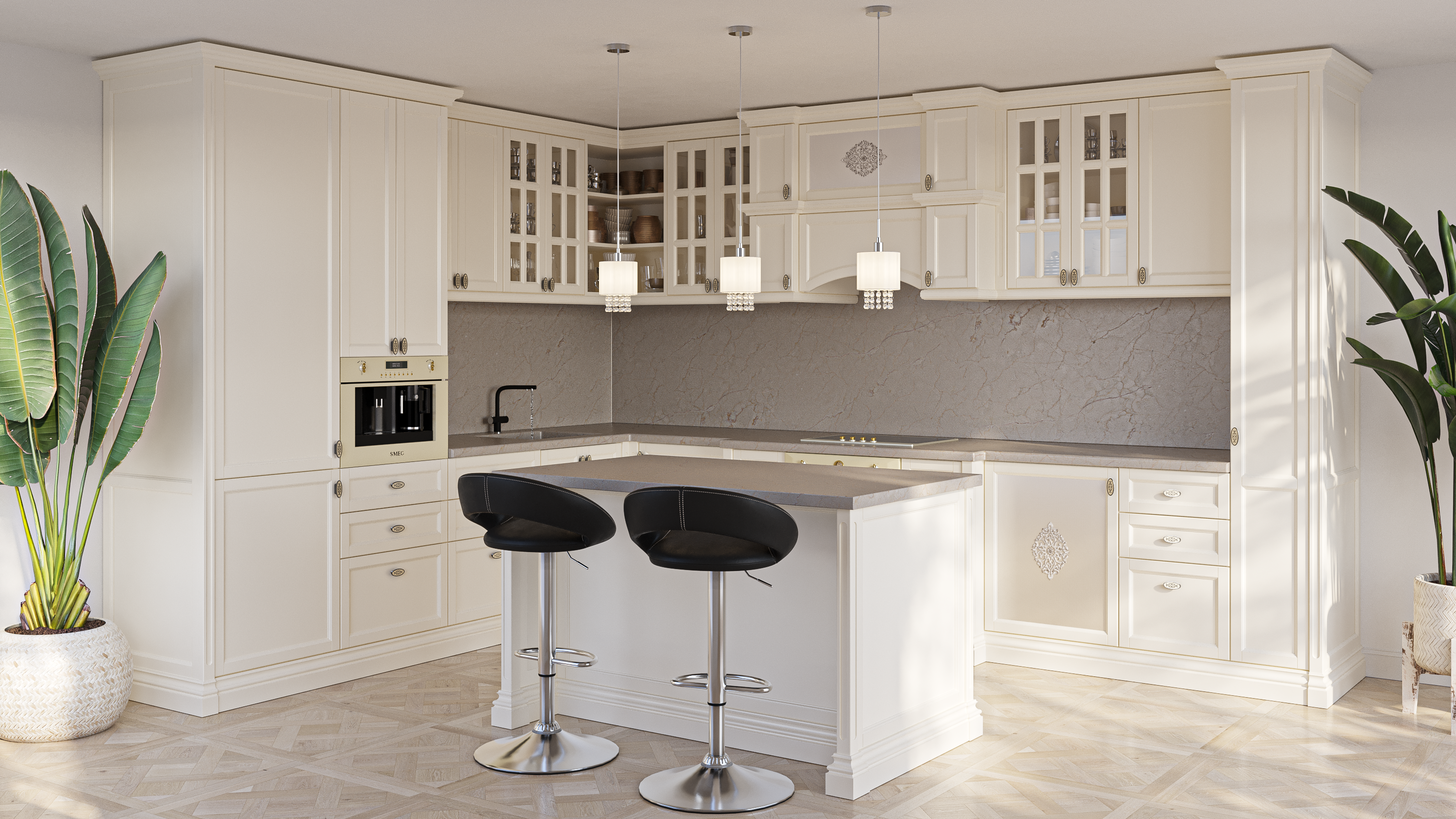 Insule din lemn masiv la comandă