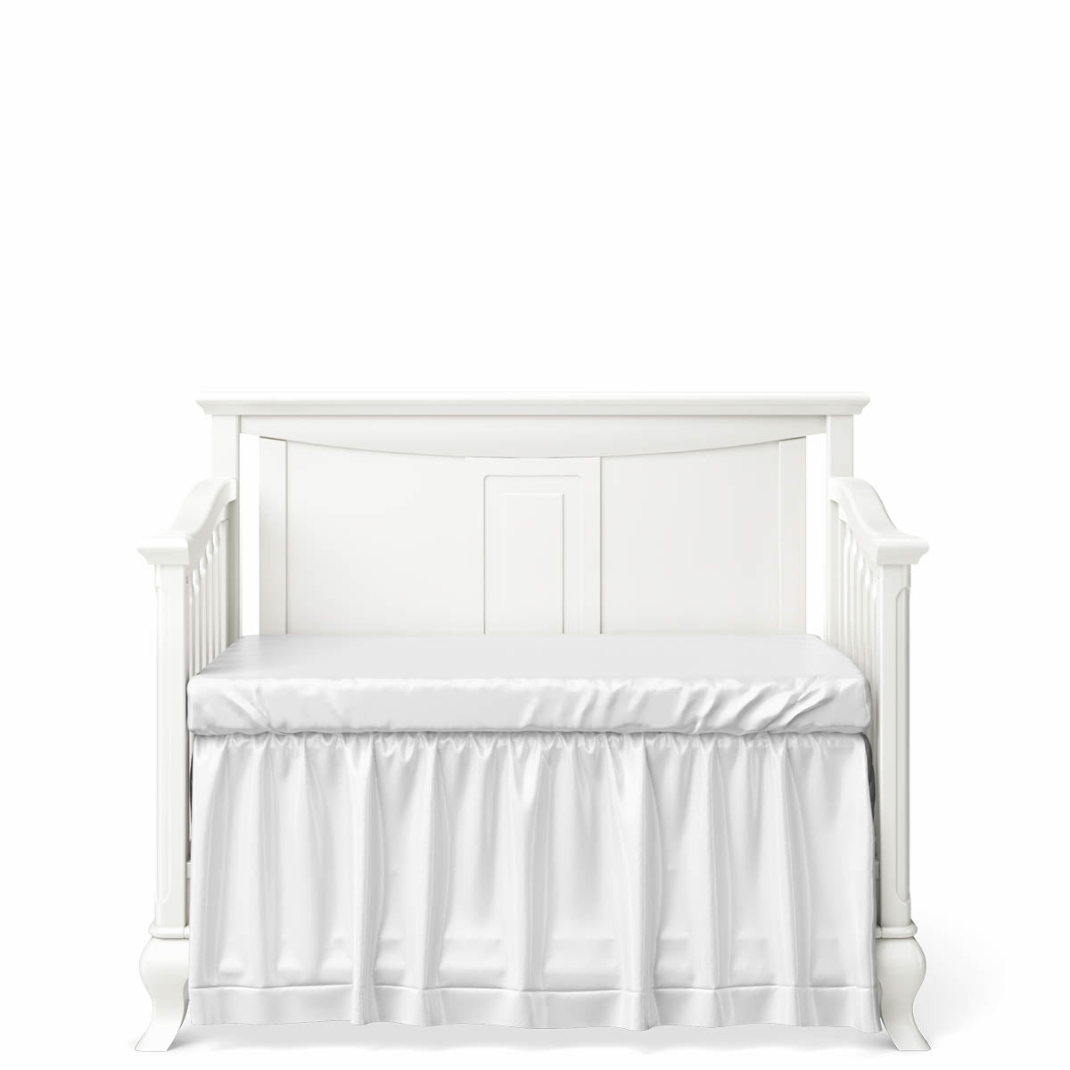 Pătuț Convertibil Antonio cu Spate Plin din Lemn Masiv