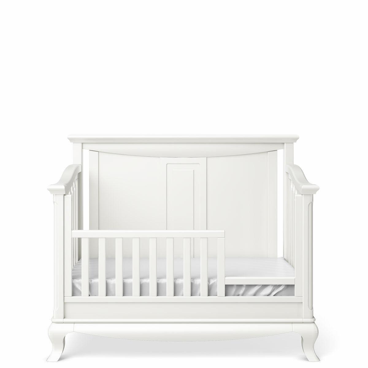 Pătuț bebe din Lemn Masiv Convertibil cu Spate Plin, Antonio