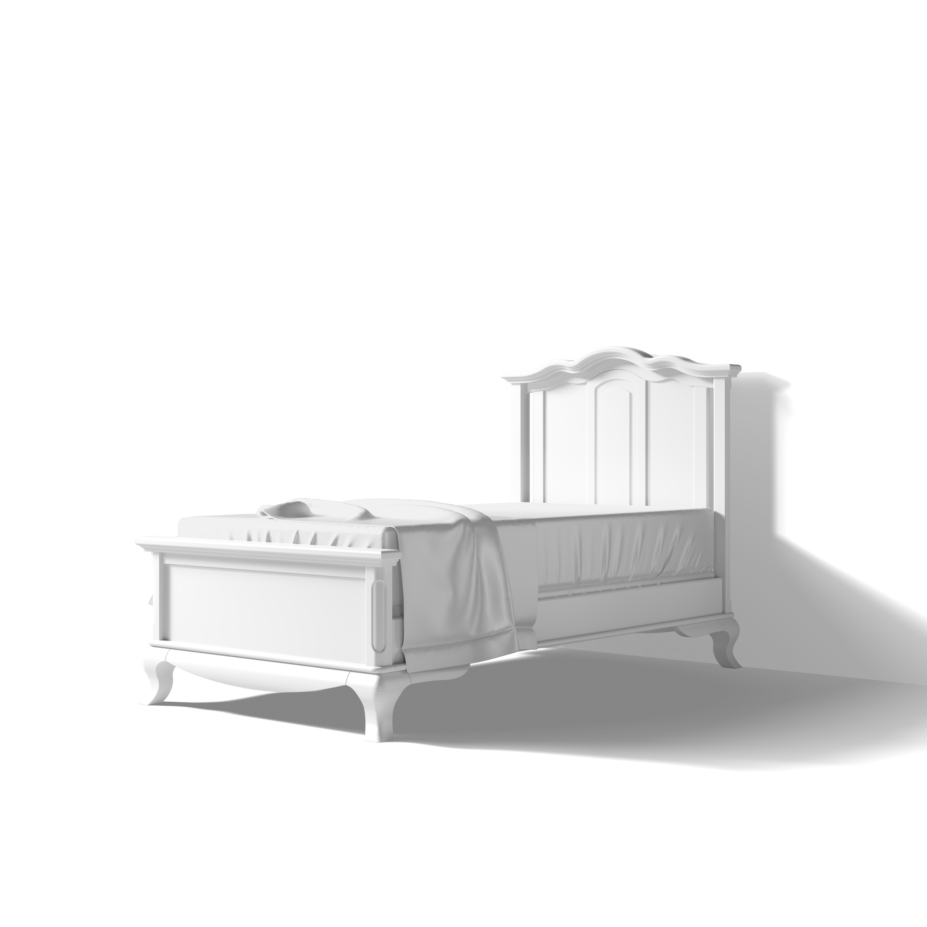 Pat pentru o Persoană Cleopatra din Lemn Masiv