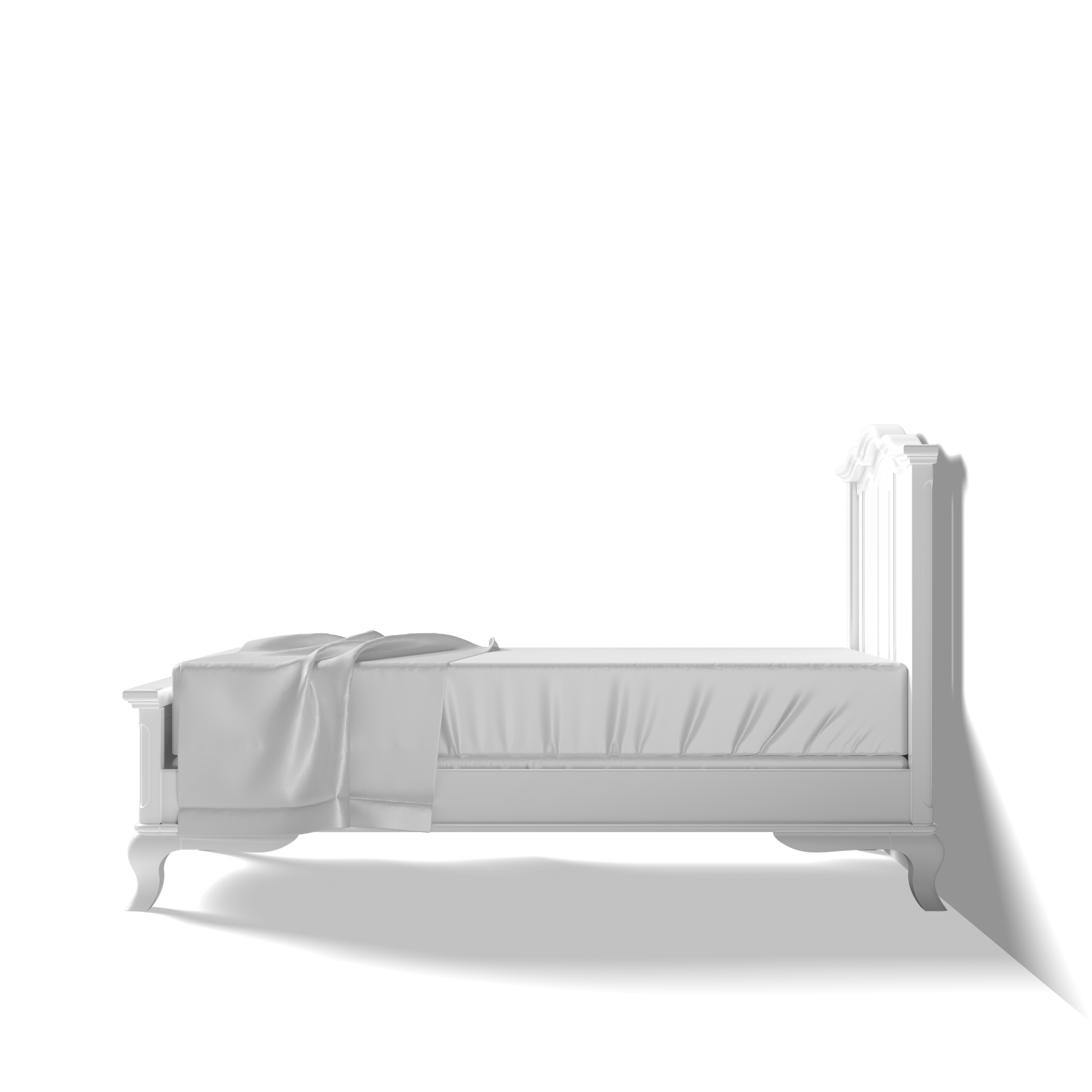 Pat pentru o Persoană Cleopatra din Lemn Masiv