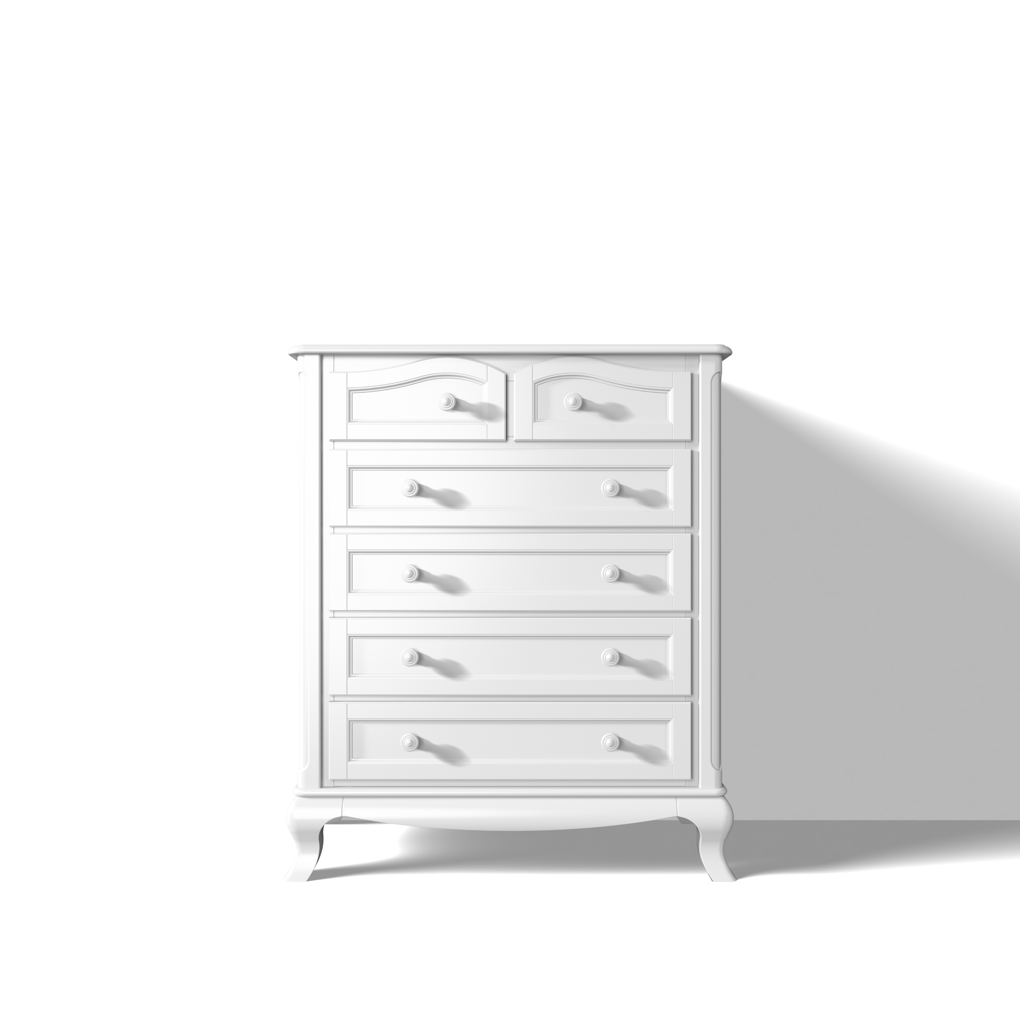 Comodă Cleopatra cu Șase Sertare din Lemn Masiv