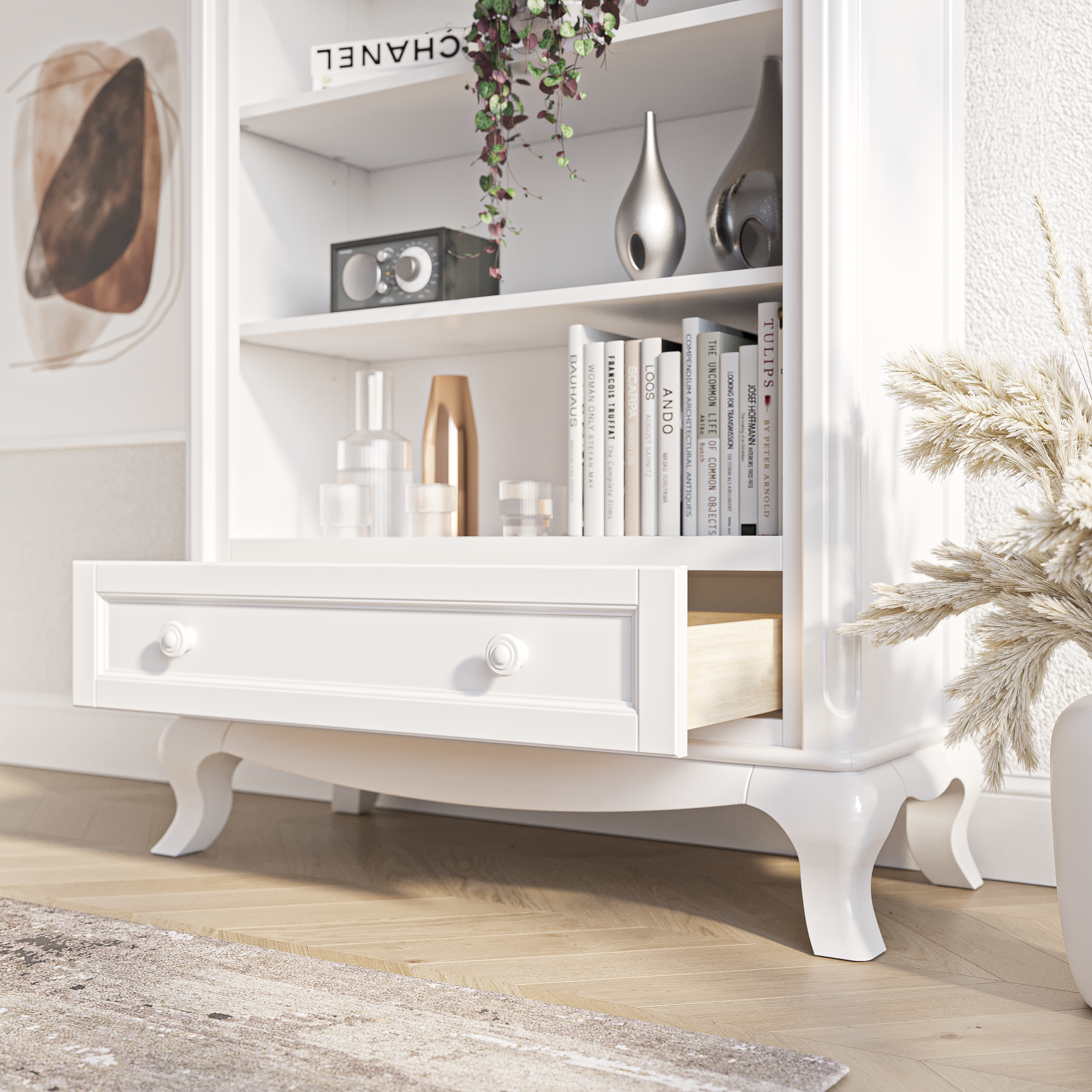 Bibliotecă Cleopatra din Lemn Masiv