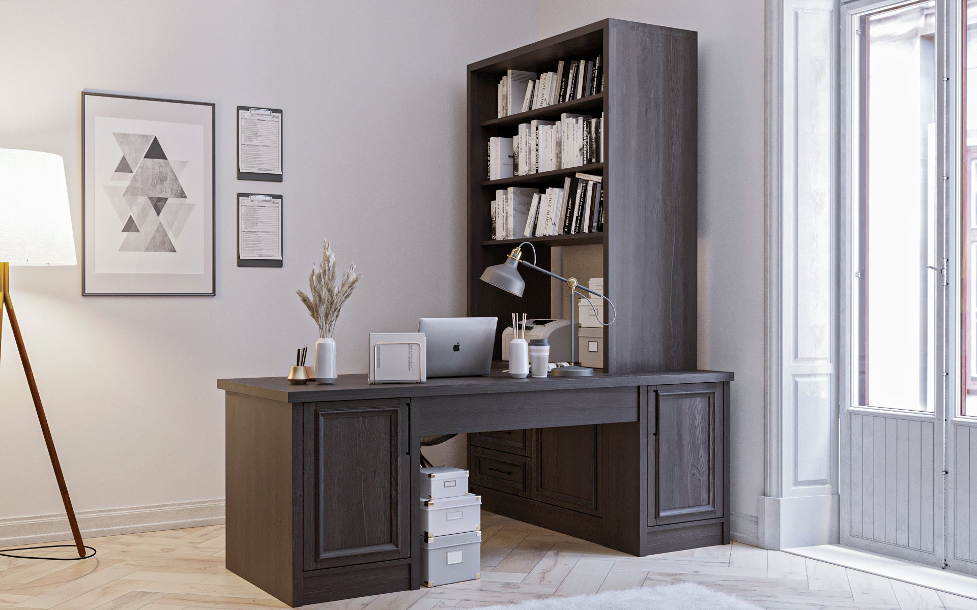 Mobilier de birou din lemn masiv la comandă