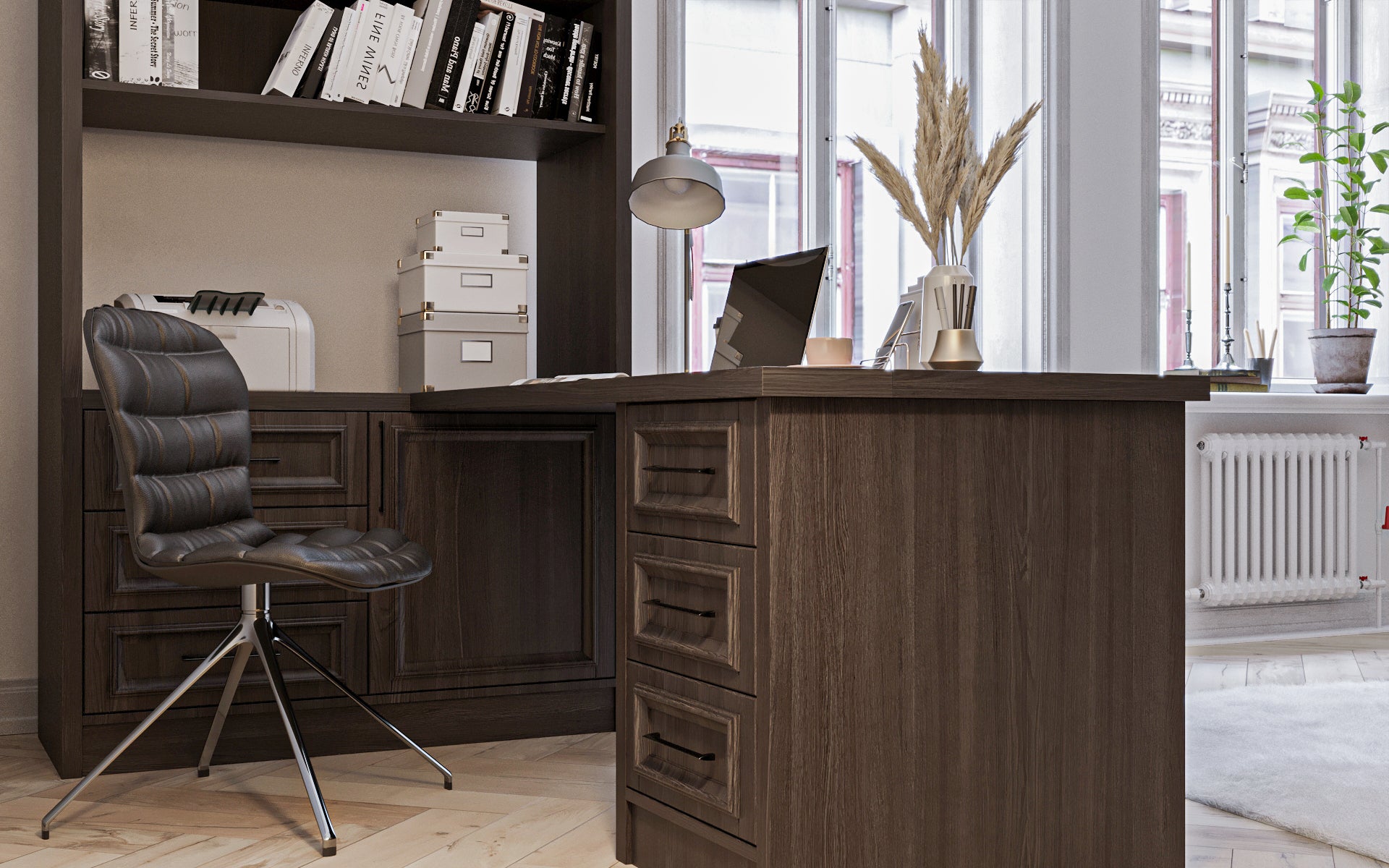 Mobilier de birou din lemn masiv la comandă