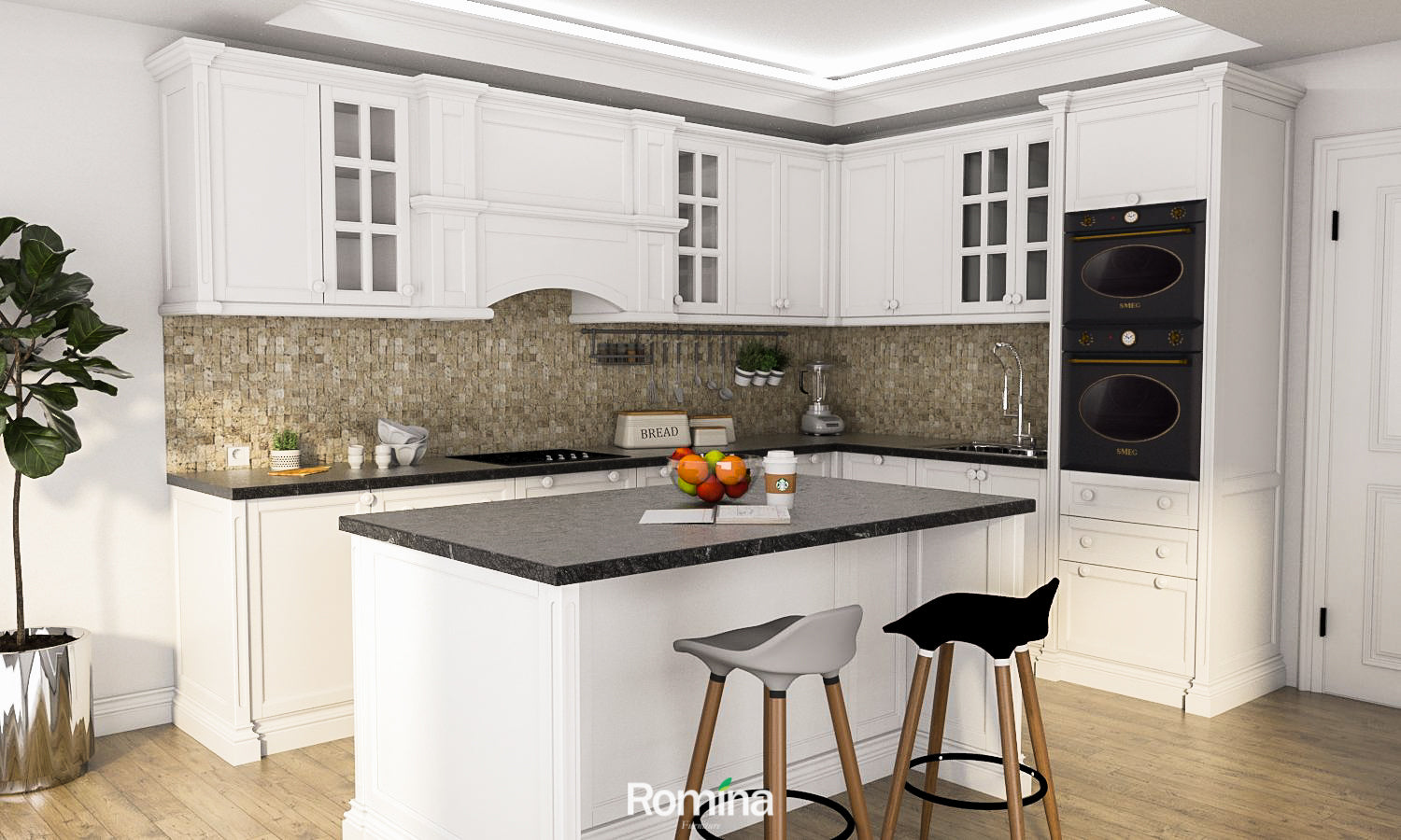 Insule din lemn masiv la comandă