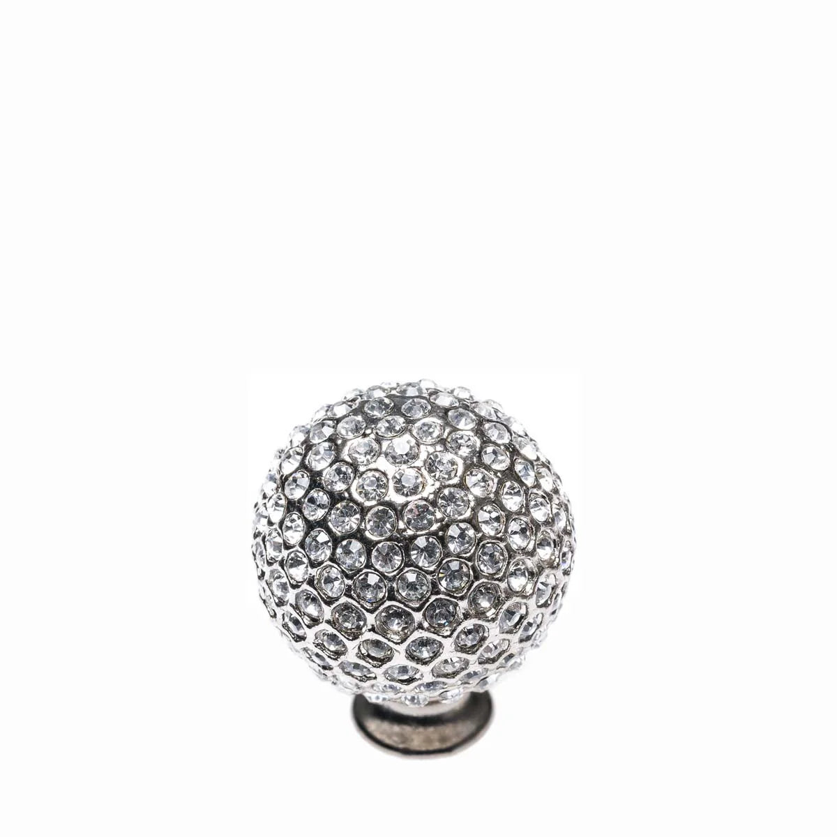 Buton Crystal Ball | Argintiu - Alb