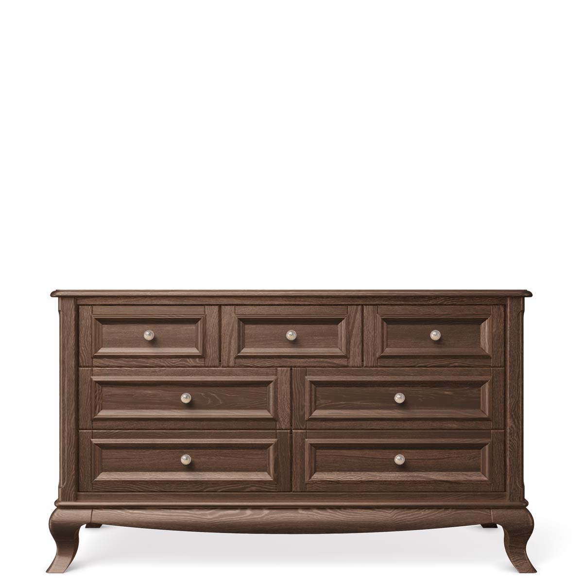 Comodă Antonio cu Șapte Sertare din Lemn Masiv