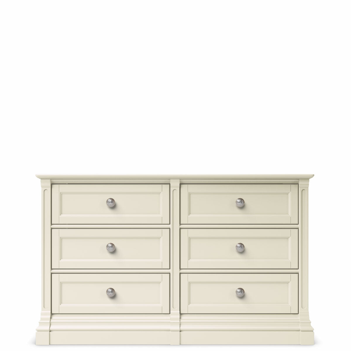 Comodă Dublă Imperio din Lemn Masiv cu 6 Sertare