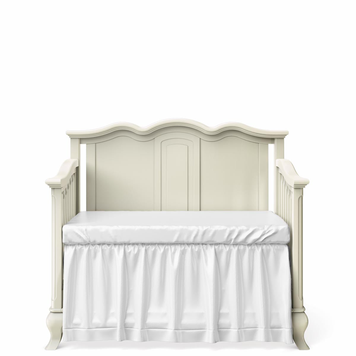 Pătuț Convertibil Cleopatra cu Spate Plin din Lemn Masiv