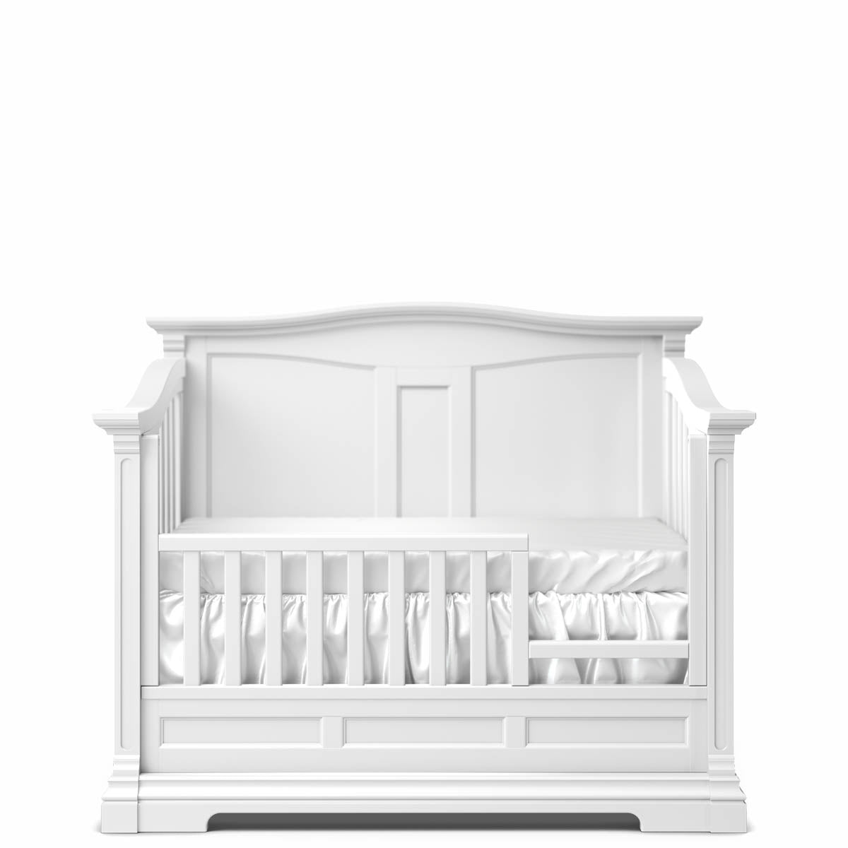 Pătuț Convertibil 4-în-1 Imperio cu Spate Plin din Lemn Masiv