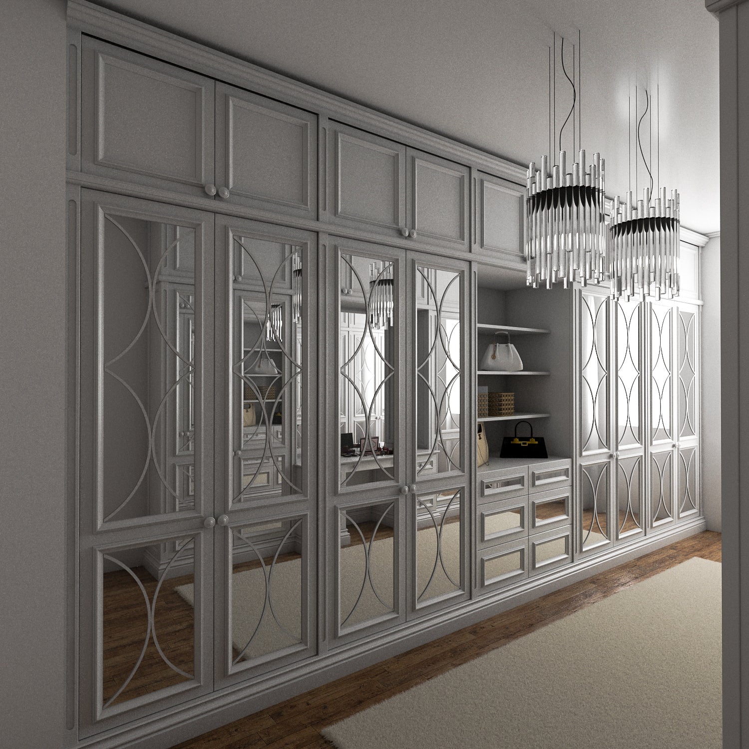 Dulap și dressing din lemn masiv la comandă