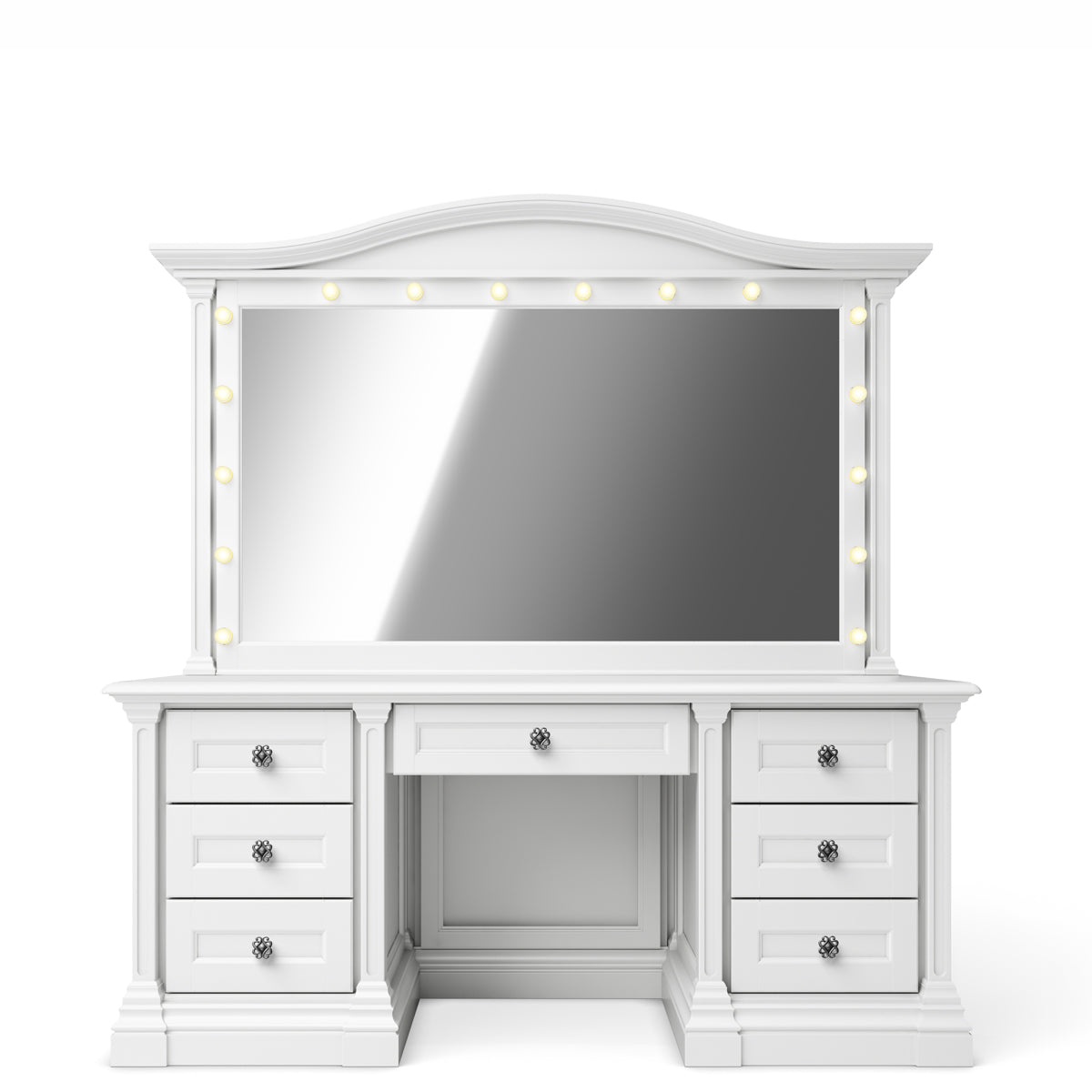 Toaletă de Machiaj Imperio din Lemn Masiv cu 6 sau 7 Sertare