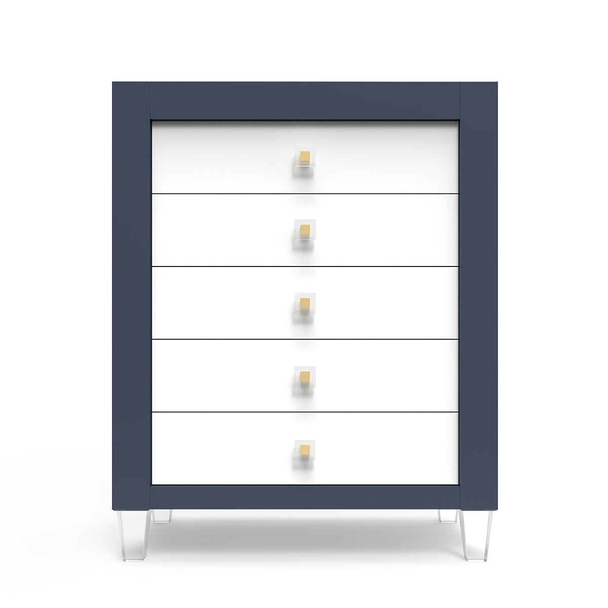 Comodă Înaltă Millenario din Lemn Masiv cu 5 Sertare