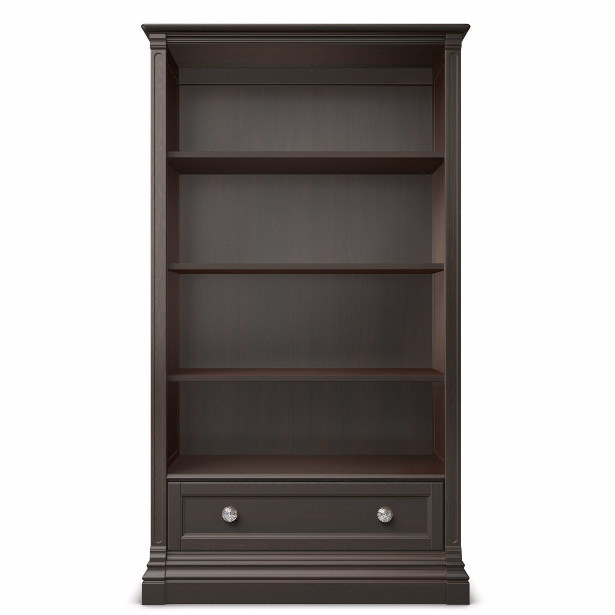 Bibliotecă Imperio din Lemn Masiv cu 3 Rafturi și Sertar Inferior