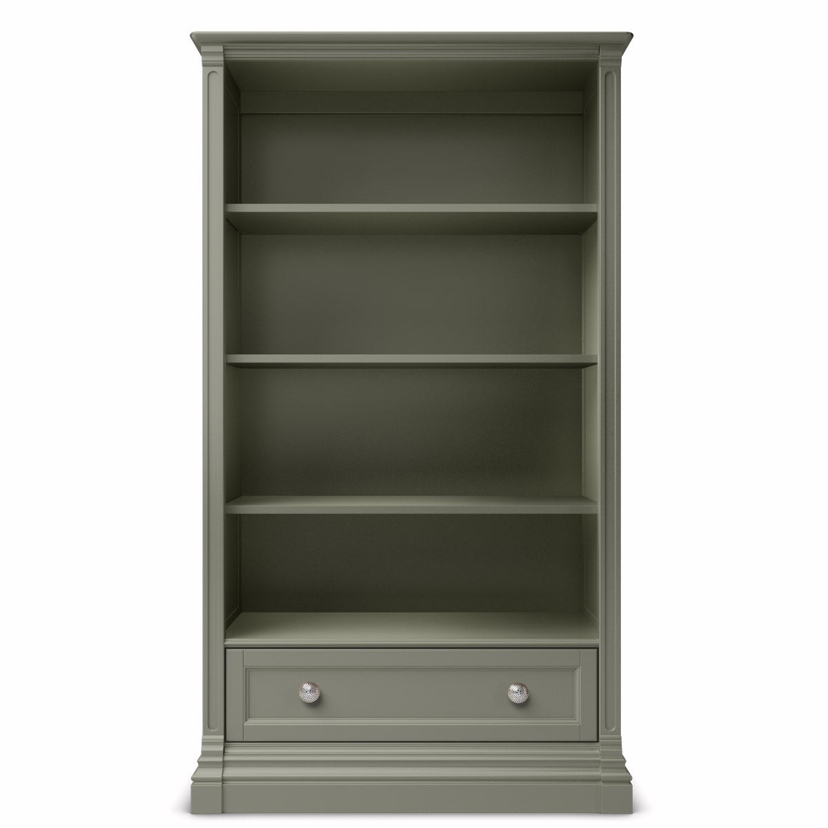 Bibliotecă Imperio din Lemn Masiv cu 3 Rafturi și Sertar Inferior