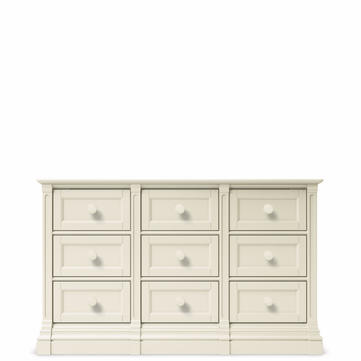 Comodă Triplă Imperio din Lemn Masiv cu 9 Sertare