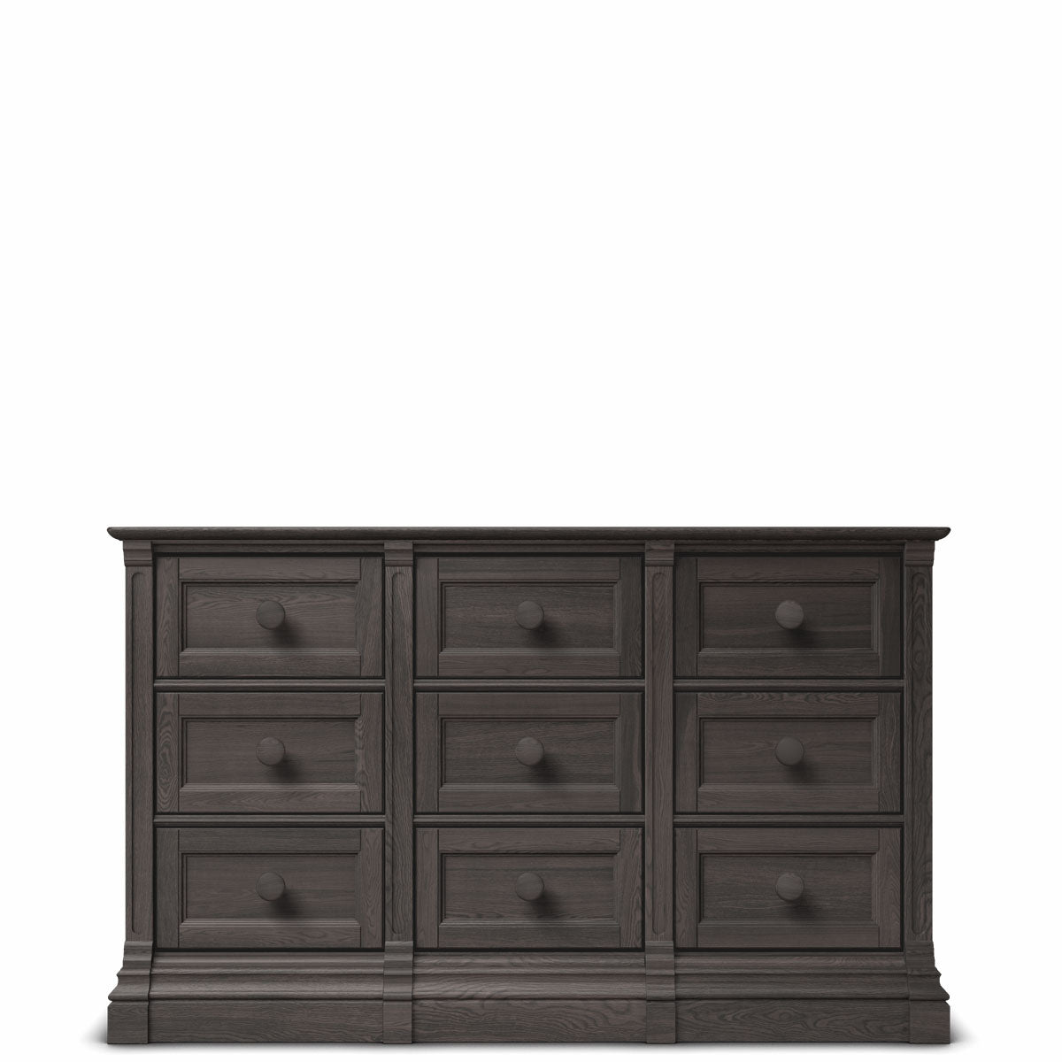 Comodă Triplă Imperio din Lemn Masiv cu 9 Sertare