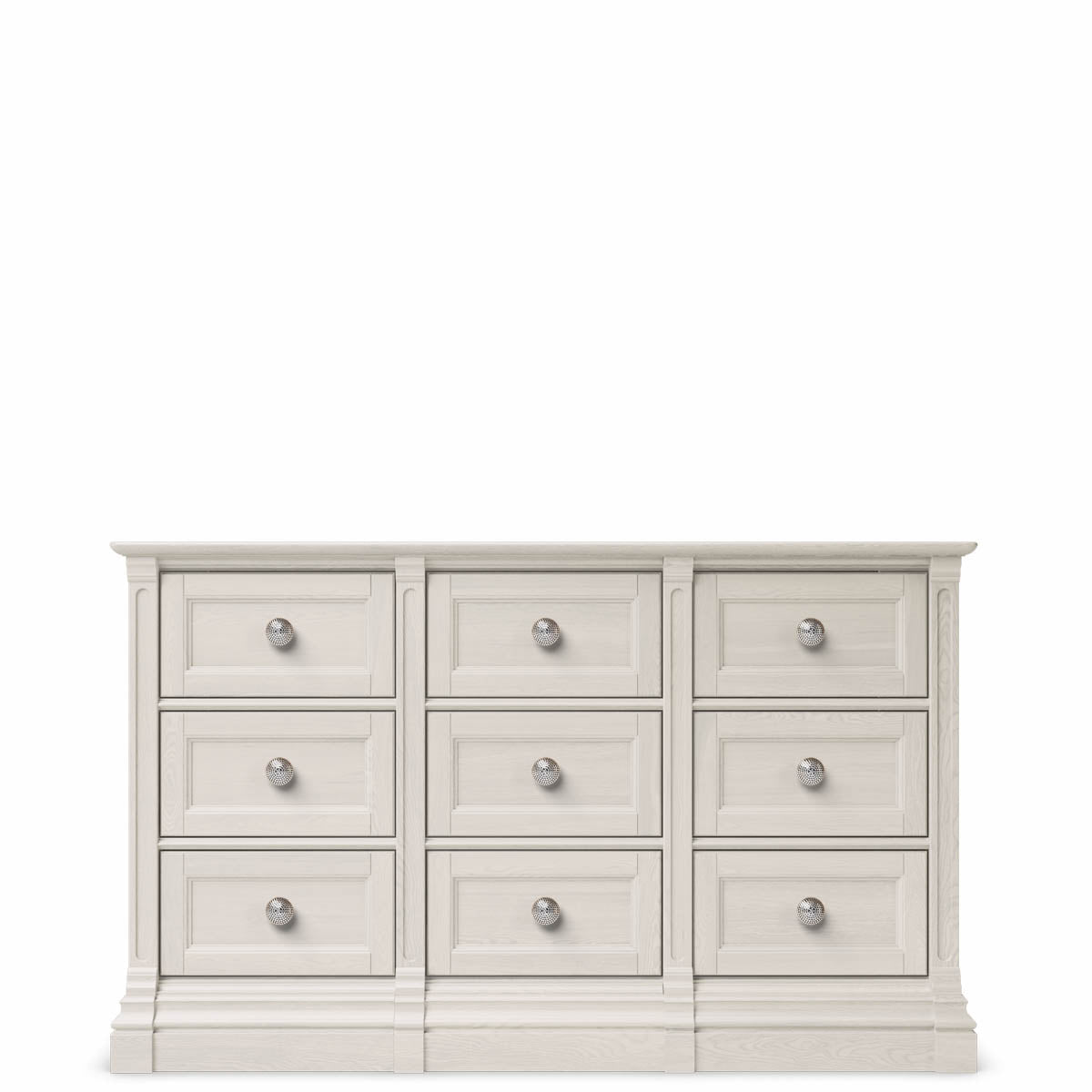 Comodă Triplă Imperio din Lemn Masiv cu 9 Sertare