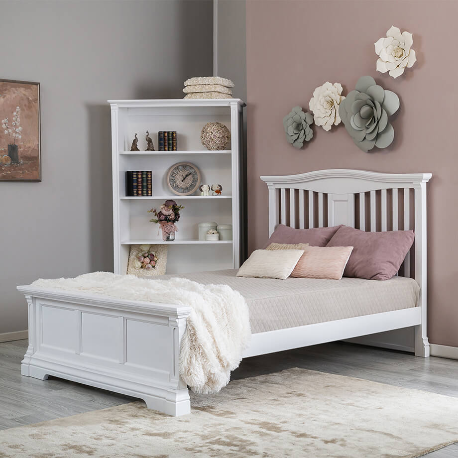 Pat Dormitor Imperio din Lemn Masiv Spate cu Baluștri