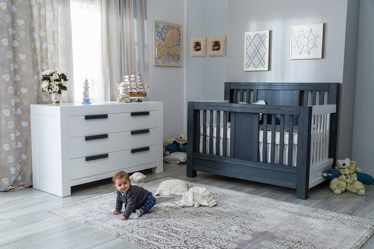 Pătuț Convertibil Ventianni din Lemn Masiv