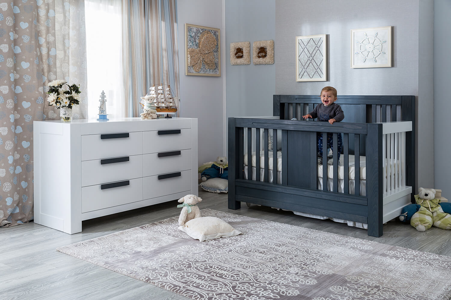 Pătuț Convertibil Ventianni din Lemn Masiv