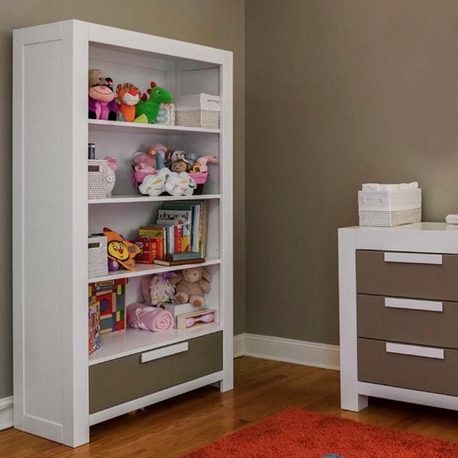 Bibliotecă Ventianni din Lemn Masiv cu 3 Rafturi Ajustabile și Sertar