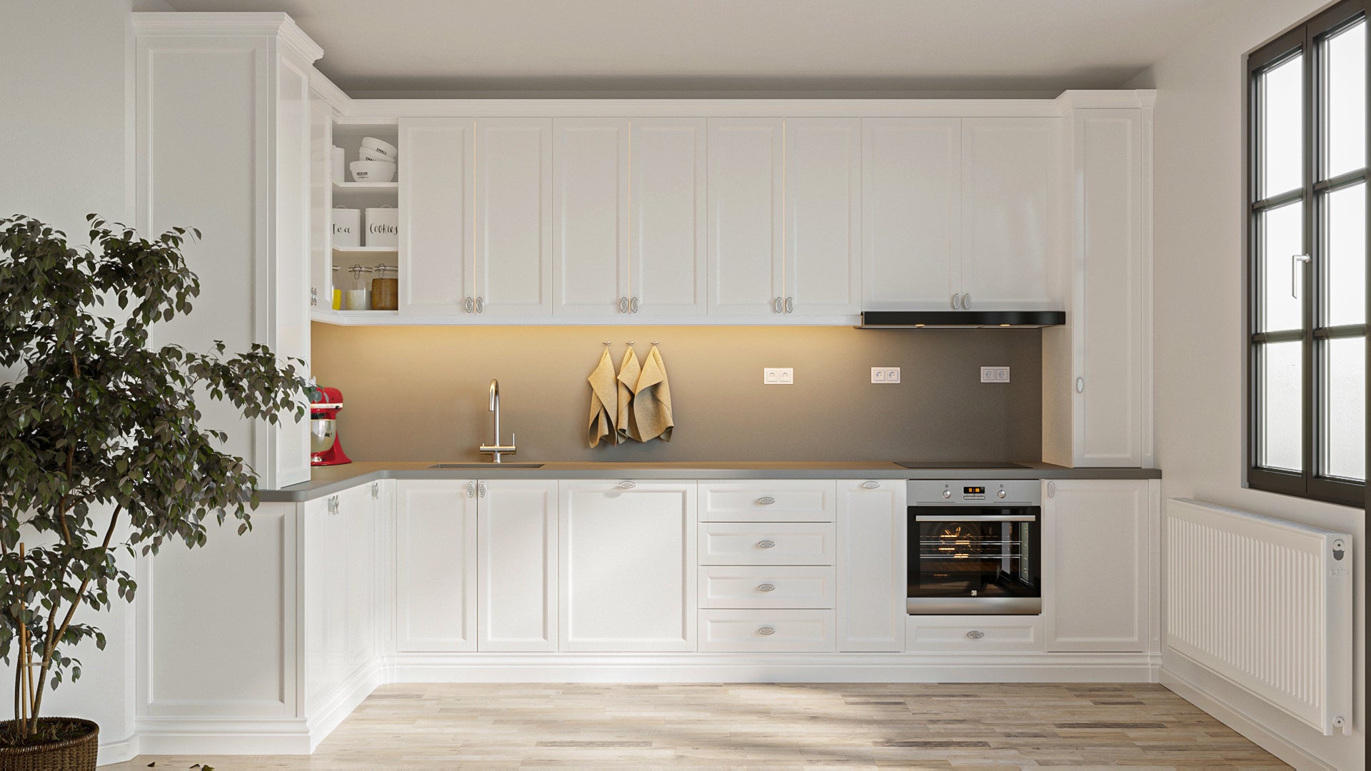 Mobilă de bucătărie din lemn masiv la comandă