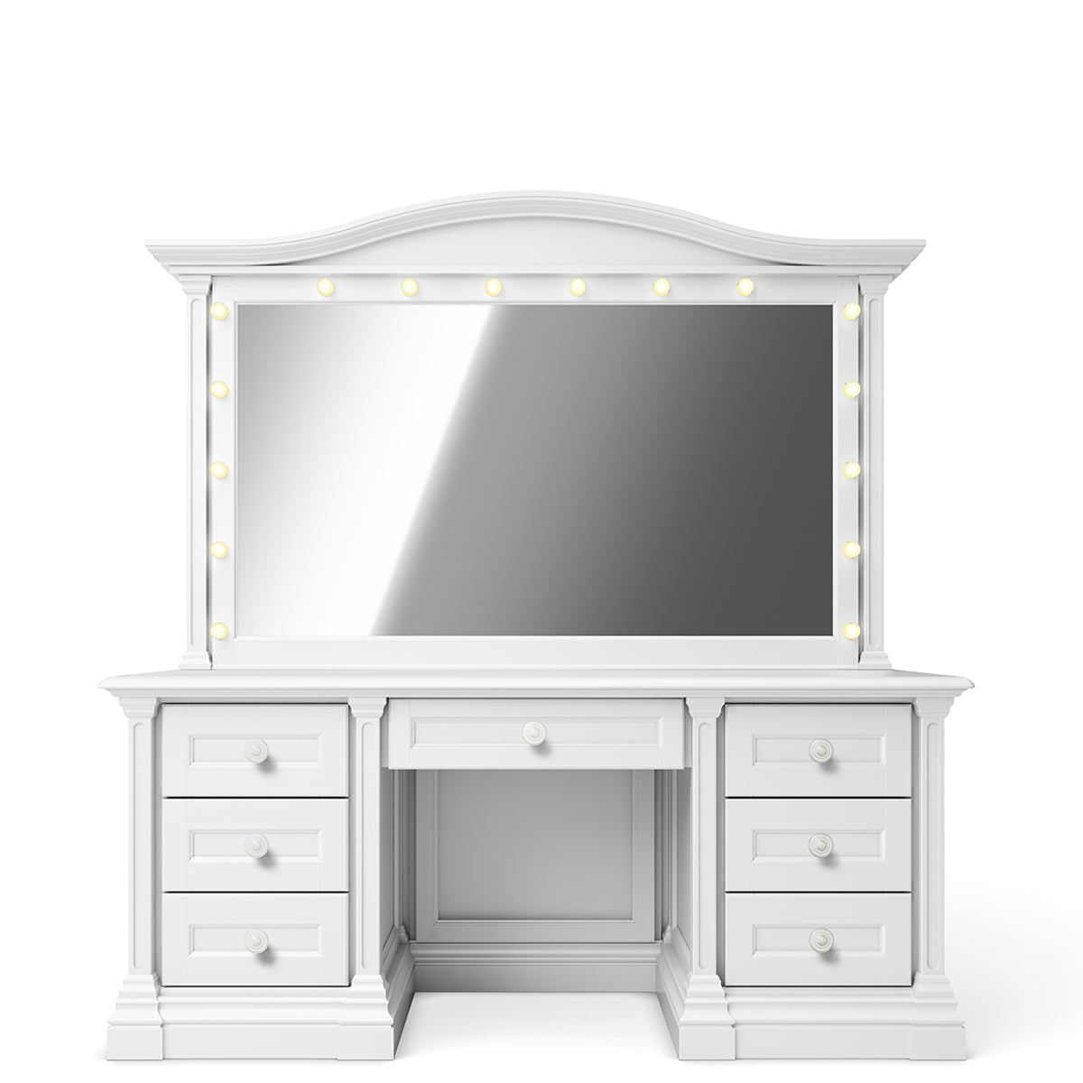 Toaletă de Machiaj Imperio din Lemn Masiv cu 6 sau 7 Sertare