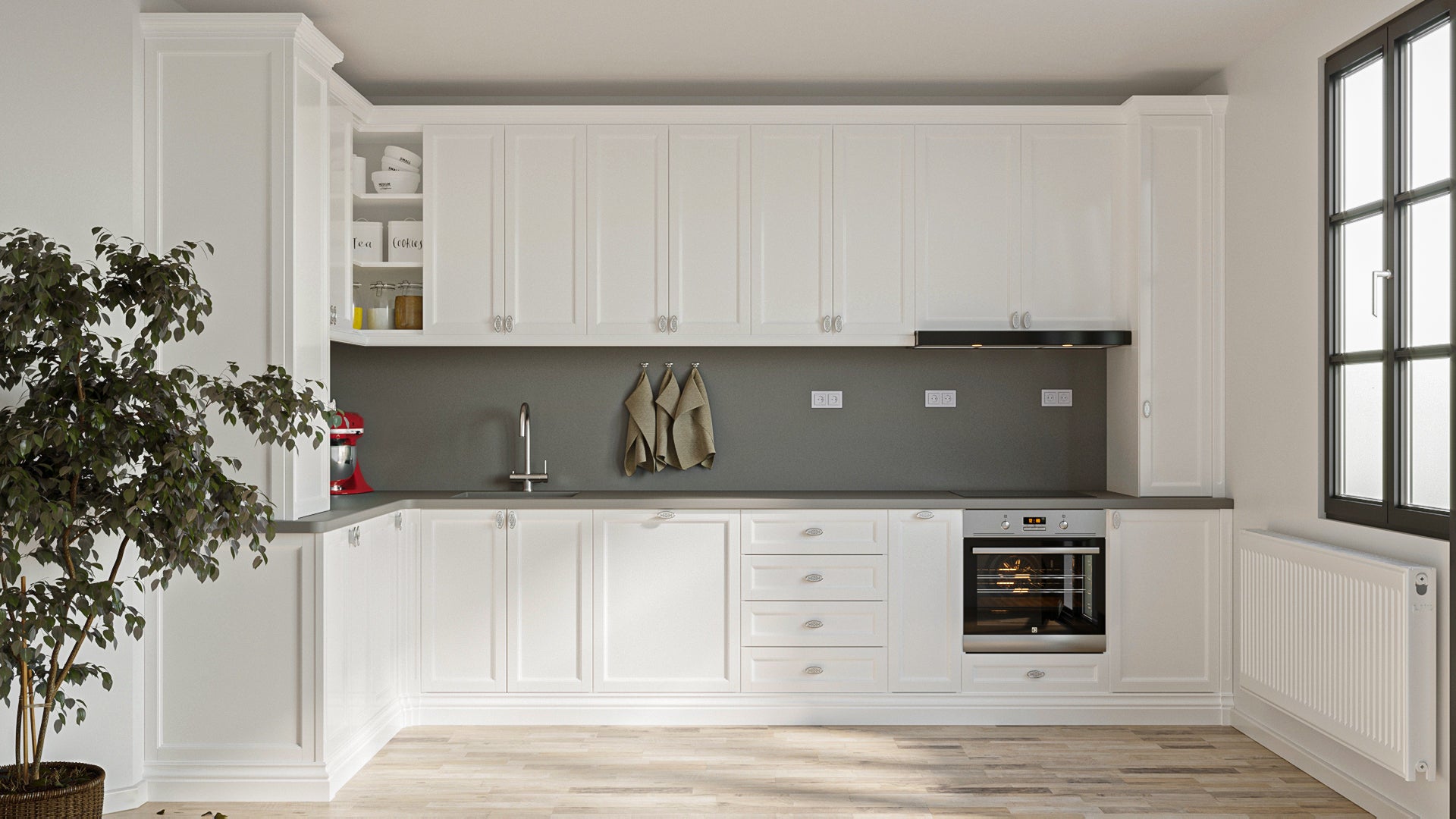 Mobilă de bucătărie din lemn masiv la comandă