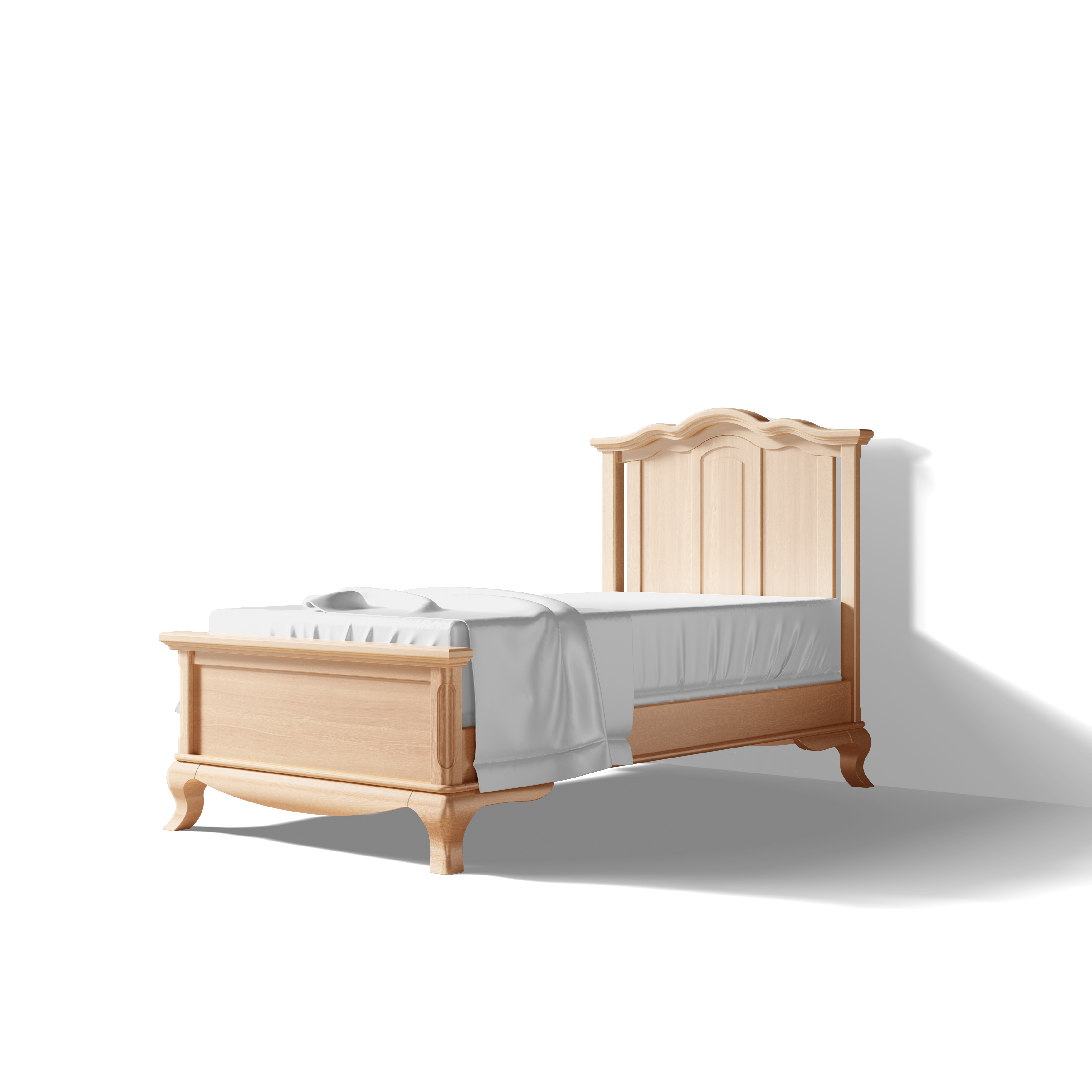 Pat pentru o Persoană Cleopatra din Lemn Masiv