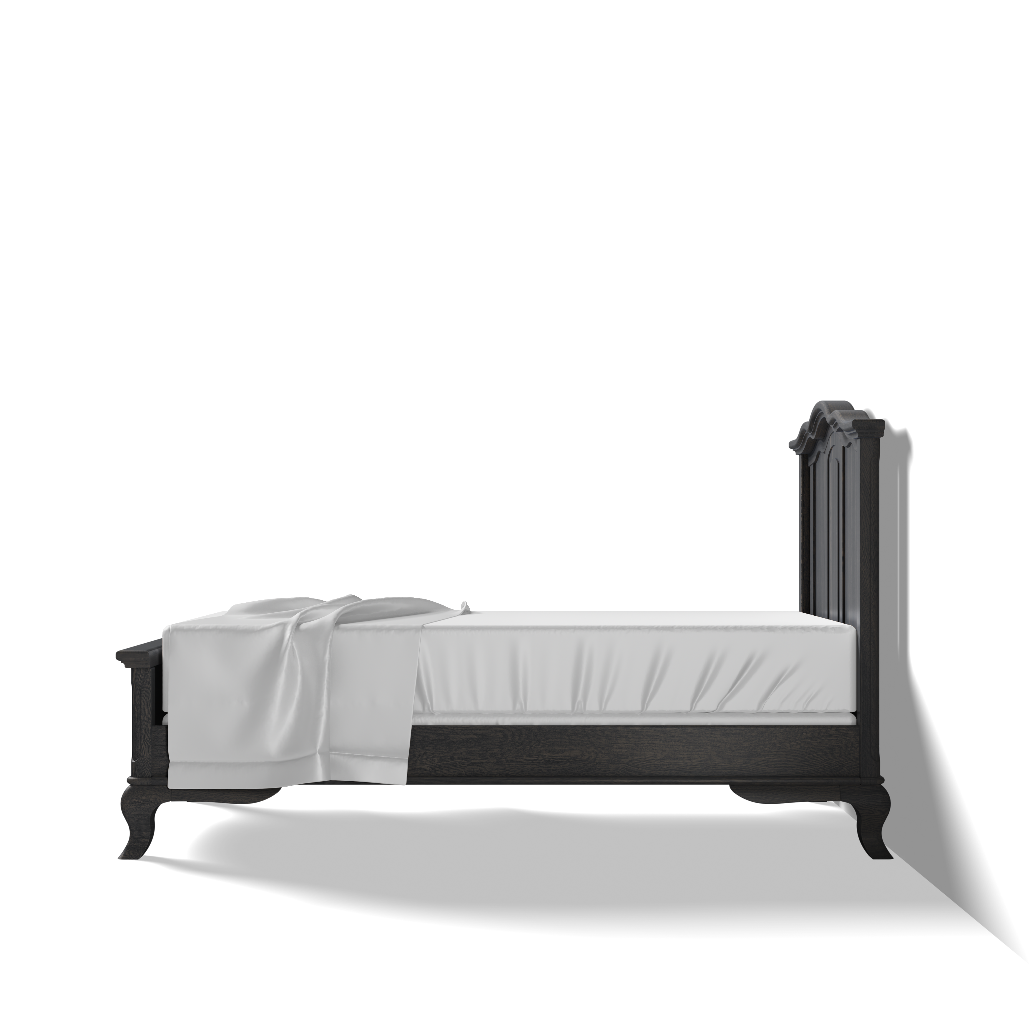 Pat pentru o Persoană Cleopatra din Lemn Masiv