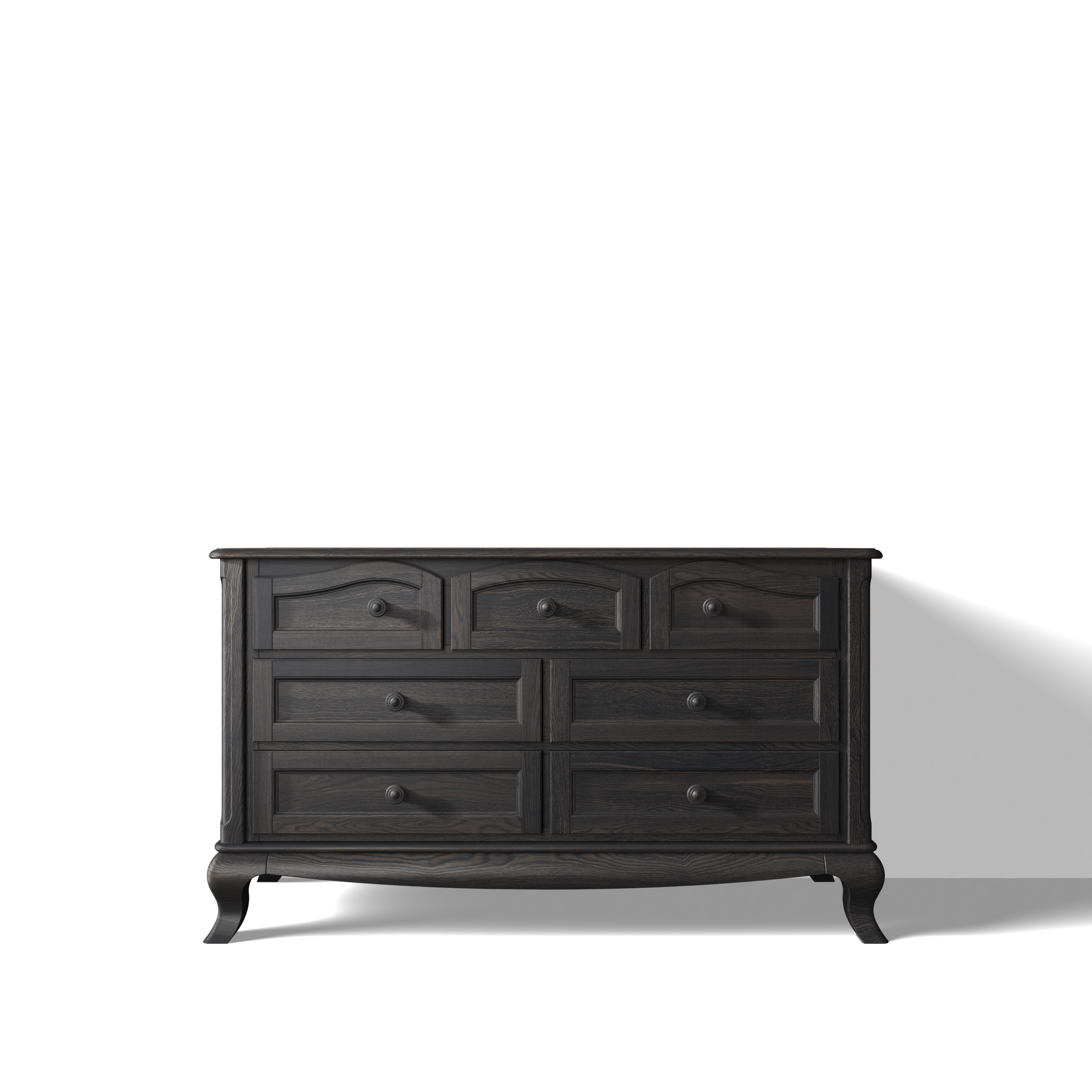 Comodă Cleopatra cu Șapte Sertare din Lemn Masiv