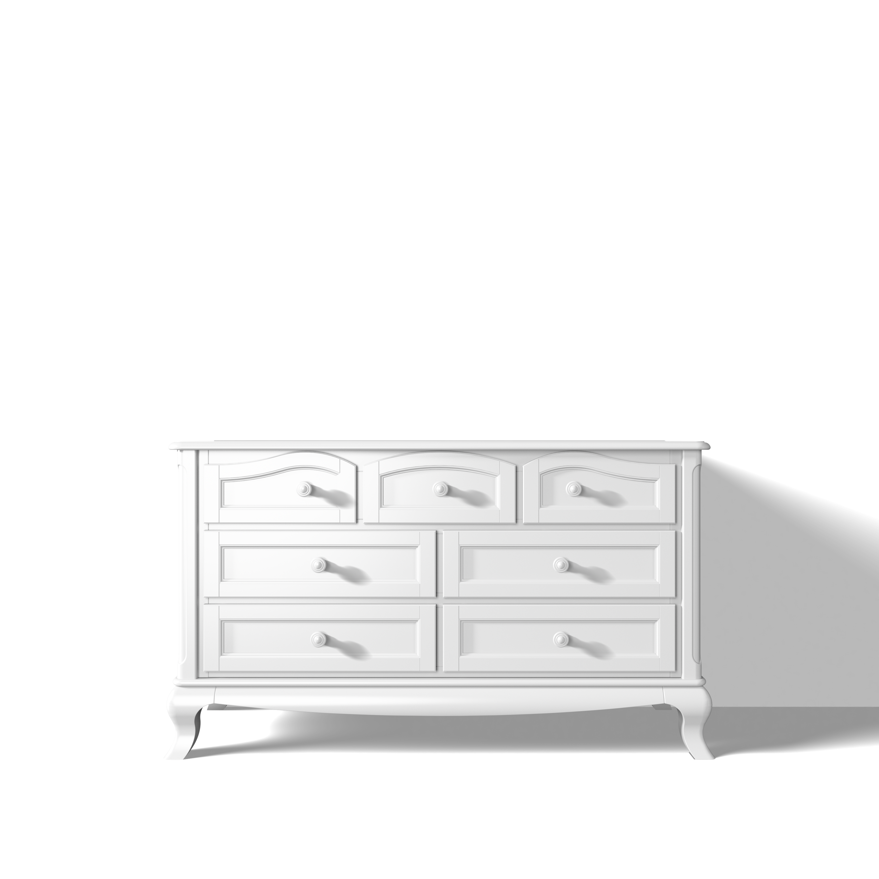 Comodă Cleopatra cu Șapte Sertare din Lemn Masiv