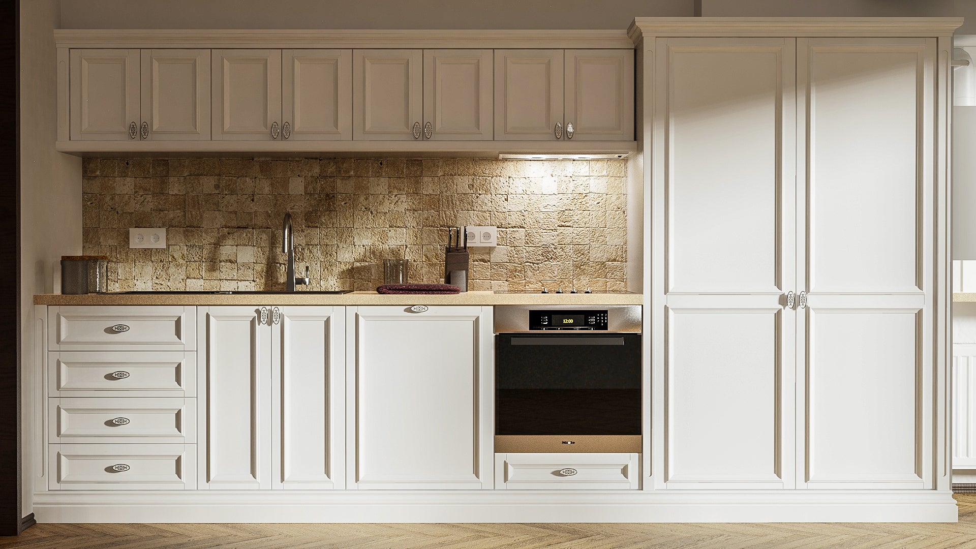 Mobilă de bucătărie din lemn masiv la comandă