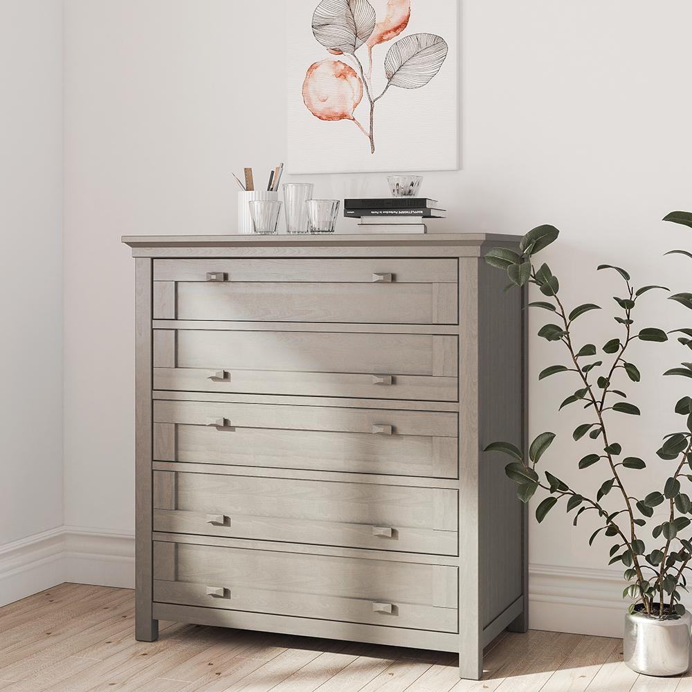 Comodă Înaltă Karisma din Lemn Masiv cu 5 Sertare