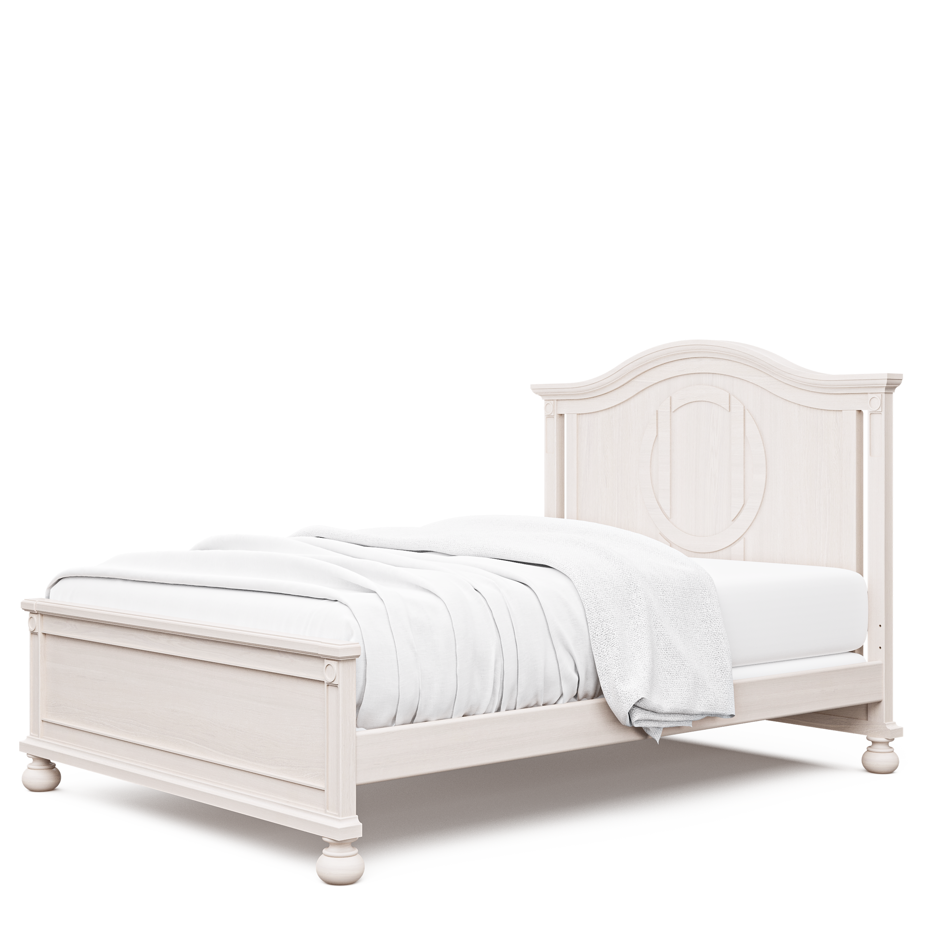 Pat Dormitor Dakota din Lemn Masiv cu Spate Plin