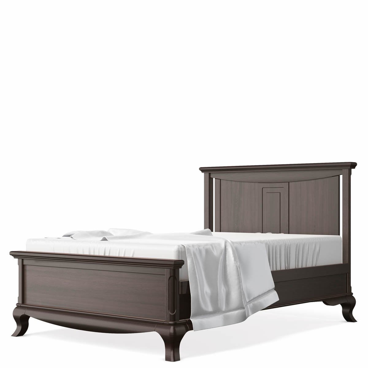 Pat din Lemn Masiv Antonio (180x200) cu Spate Plin