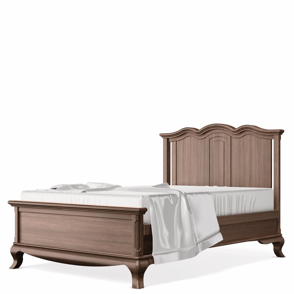 Pat Dormitor Cleopatra din Lemn Masiv cu Spate Plin