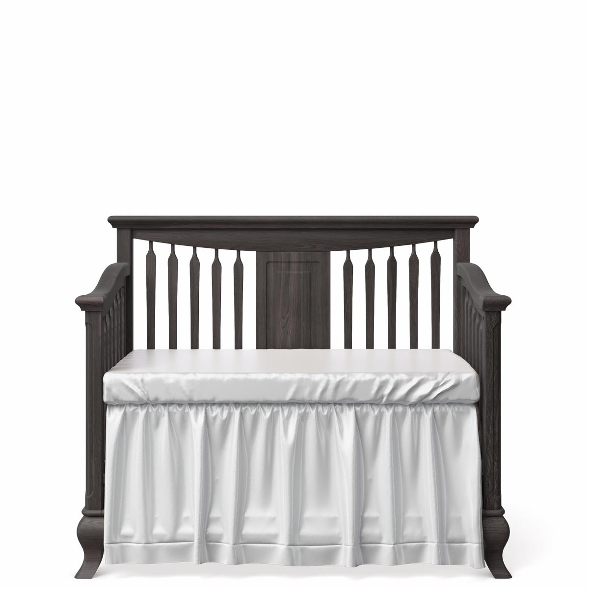 Pătuț Convertibil Antonio cu Baluștri din Lemn Masiv