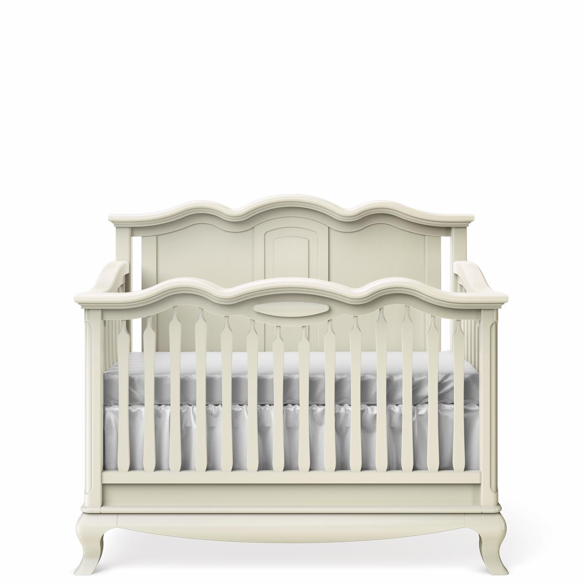 Pătuț Convertibil Cleopatra cu Spate Plin din Lemn Masiv