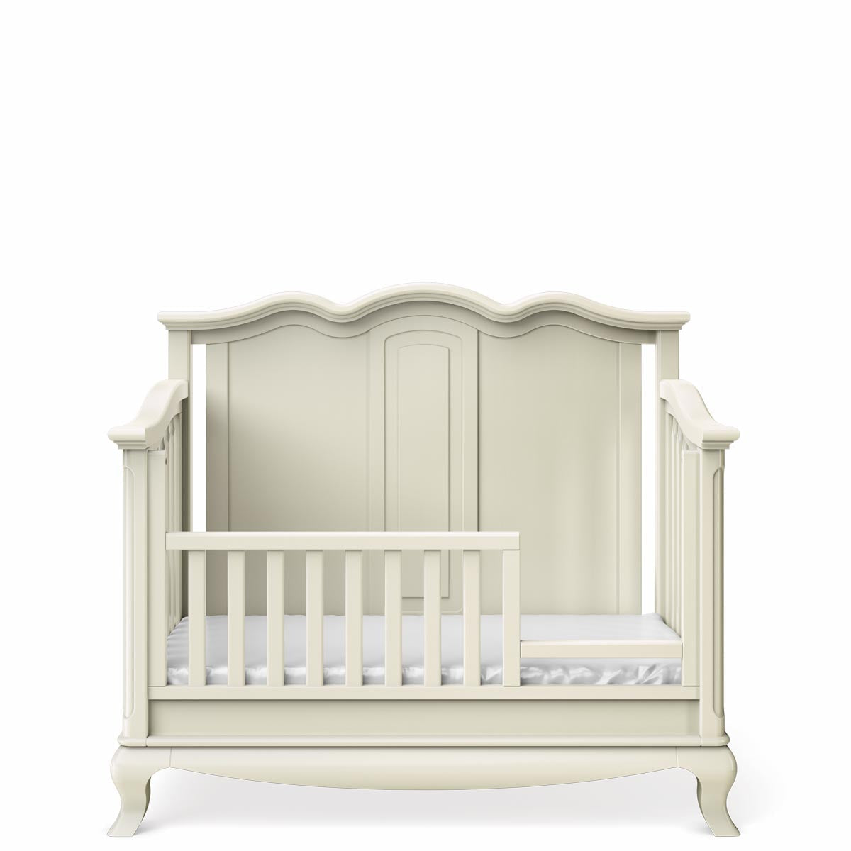 Pătuț Convertibil Cleopatra cu Spate Plin din Lemn Masiv