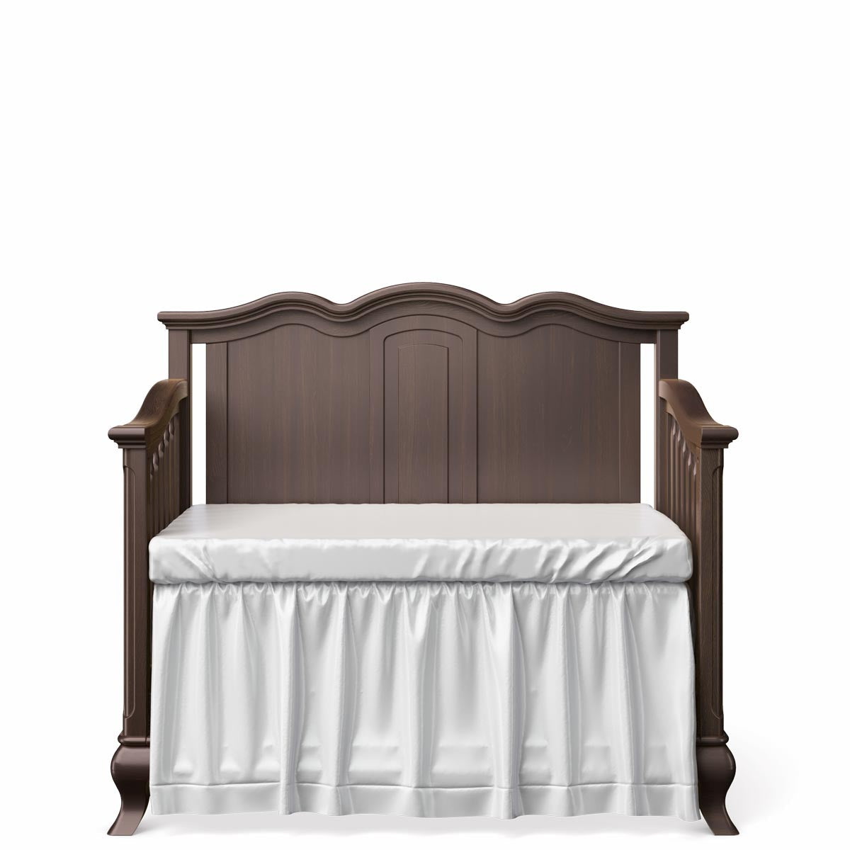 Pătuț Convertibil Cleopatra cu Spate Plin din Lemn Masiv