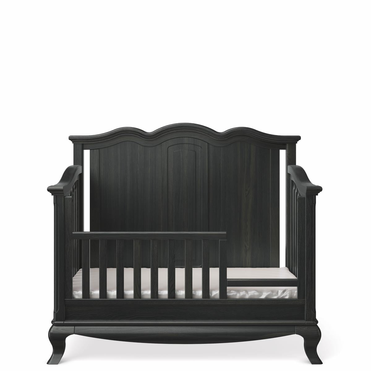 Pătuț Convertibil Cleopatra cu Spate Plin din Lemn Masiv