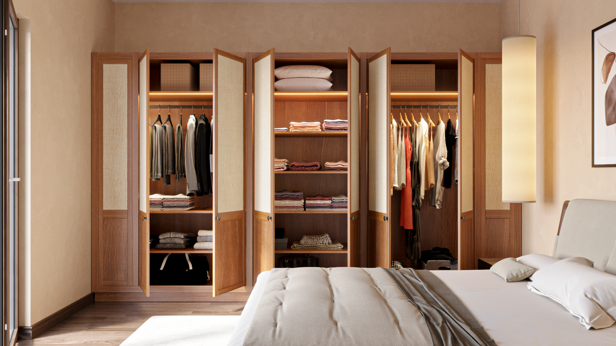 Dulap și dressing din lemn masiv la comandă