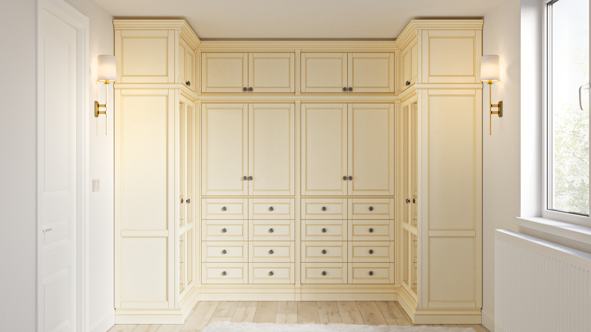 Dulap și dressing din lemn masiv la comandă