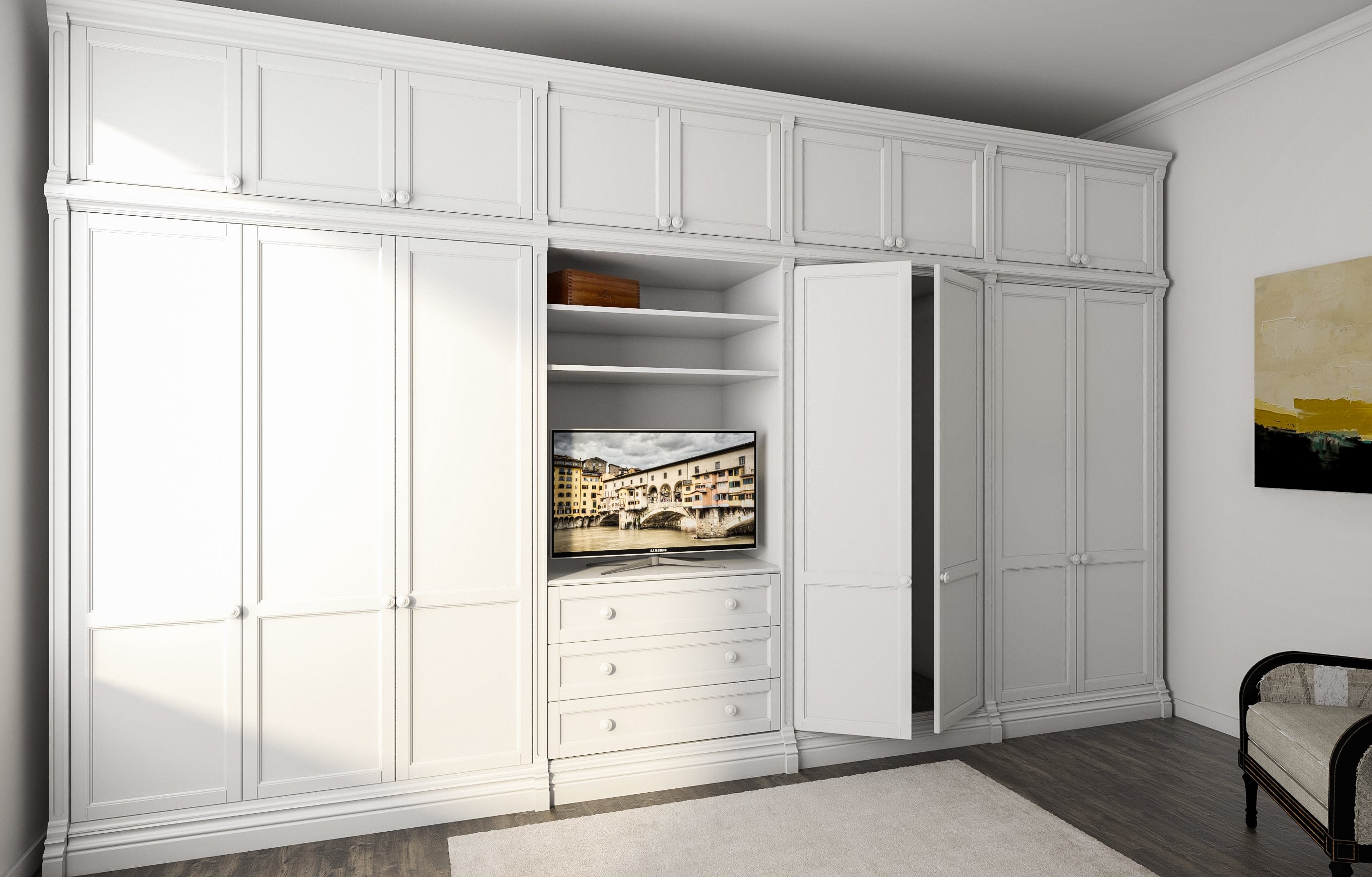 Dulap și dressing din lemn masiv la comandă