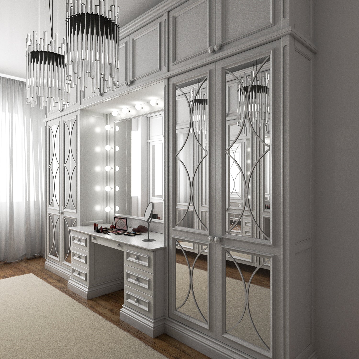 Dulap și dressing din lemn masiv la comandă